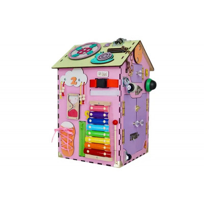 Бізібудинок розвиваючий 55х30х30 см - Рожевий