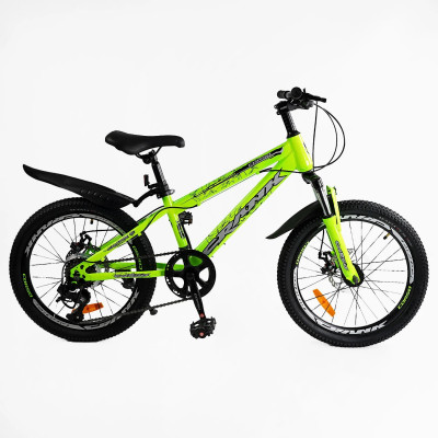 Дитячий спортивний велосипед 20’’ Corso «CRANK» CR-20440 сталева рама, обладнання LTWOO-A2, 7 швидкостей, зібран на 75% - CR-20630