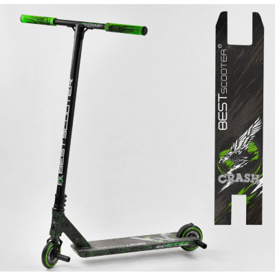 Самокат трюковий Best Scooter "CRASH" HIC-система, ПЕГІ, алюмінієвий диск і дека, колеса 110 мм PU, ширина керма - 57 см - 41747