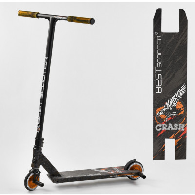 Самокат трюковий Best Scooter "CRASH" HIC-система, ПЕГІ, алюмінієвий диск і дека, колеса 110 мм PU, ширина керма - 57 см - 65640