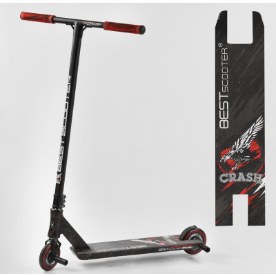 Самокат трюковий Best Scooter "CRASH" HIC-система, ПЕГІ, алюмінієвий диск і дека, колеса 110 мм PU, ширина керма - 57 см - 67839