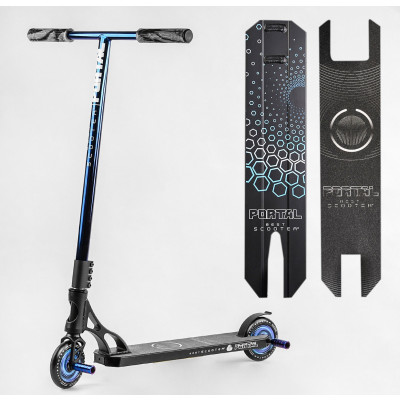 Самокат трюковий  Best Scooter "Portal" HIC-система, ПЕГИ, алюмінієвий диск та дека, колеса PU, d=120мм, ширина керма 58 см - PL-71744