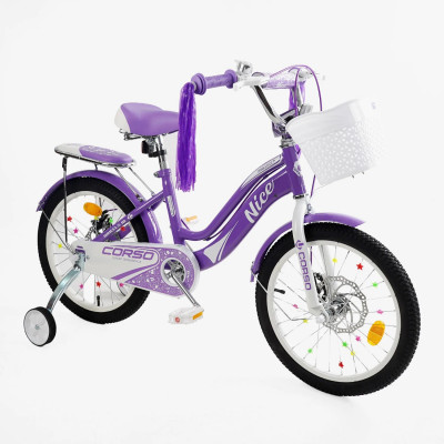 Дитячий двохколісний велосипед 18" "Corso Nice" - NC-18100