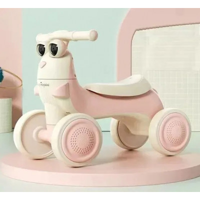 Біговел 4-х колісний Joy  укр музика, підсвітка) - Рожевий