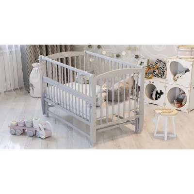 Дитяче ліжечко ДУБОК Еліт без шухляди - Сірий