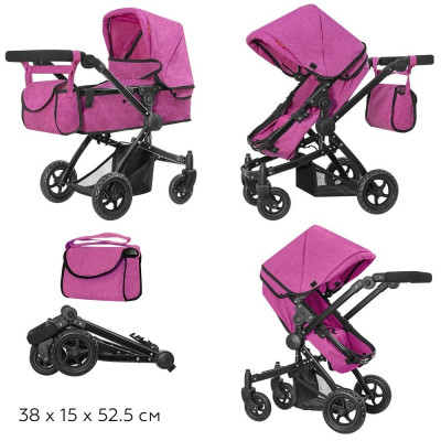 Універсальна коляска 2 в 1 Carrello Maestro 9651B з сумкою - Pink 2
