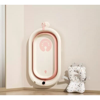 Ванночка дитяча складна Bimbo 0994-28 розмір 76х47*21см, клапан зливу, розкладні ніжки, електронний датчик температури, матрац, в коробці - 9326-17