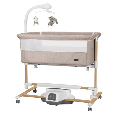 Дитяче приставне ліжечко-гойдалка 3 в 1 Carrello Bloom CRL-10304 - Cream Beige Wooden