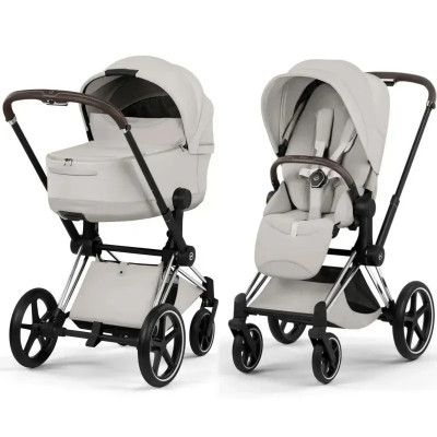 Коляска 2 в 1 Cybex Priam Style Collection 5.0 шасі Chrome з реверсивним блоком - City Grey