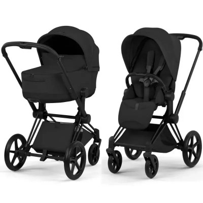 Дитяча коляска 2 в 1 Cybex Priam Style Collection 5.0 шасі Matt Black - Sepia Black