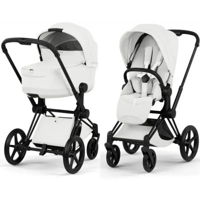 Дитяча коляска 2 в 1 Cybex Priam Style Collection 5.0 шасі Matt Black - Off White