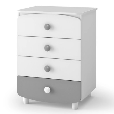 Дитячий комод Верес ДСП 600 - Біло-графітовий