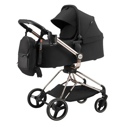 Дитяча коляска 2 в 1 Bair Moon Gold Edition - Black (MG-01)