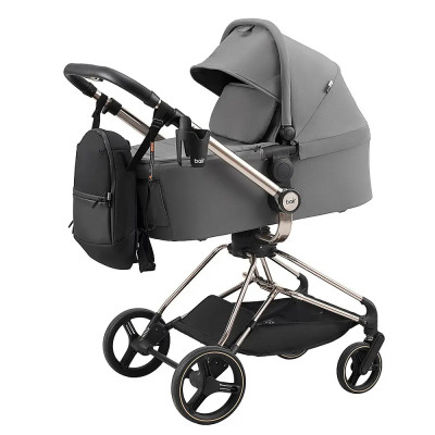 Дитяча коляска 2 в 1 Bair Moon Gold Edition - Dark Grey