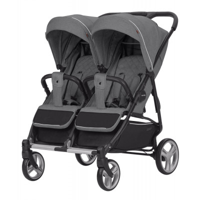 Прогулянкова коляска для двійні Carrello Connect 5502 (Д) - Rock Gray