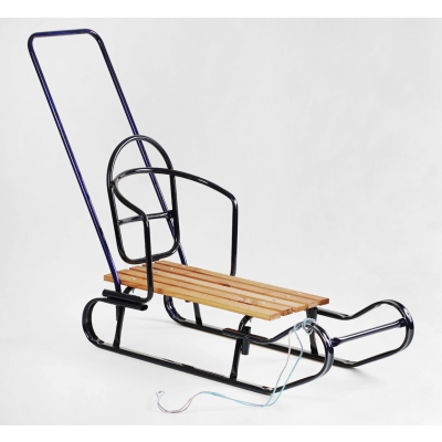 Санки "Королівські" з ручкою - Синій