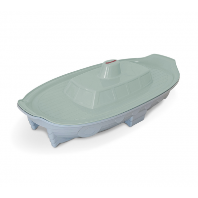 Дитяча пластикова пісочниця у формі кораблика 03355 DOLONI - сіро-м'ятна (03355/7 )