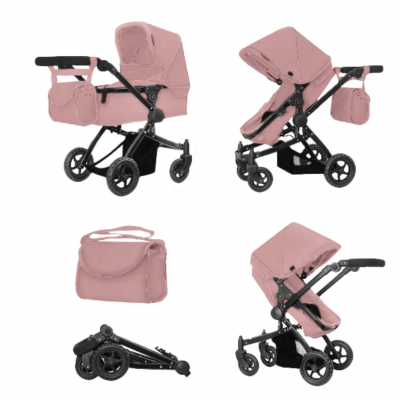 Універсальна коляска 2 в 1 Carrello Maestro 9651B з сумкою - POWDER PINK