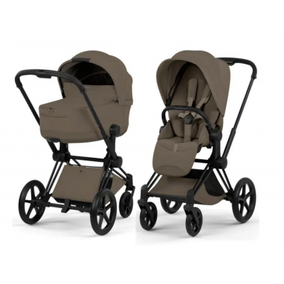 Дитяча коляска 2 в 1 Cybex Priam Style Collection 5.0 шасі Matt Black - Coconut Brown