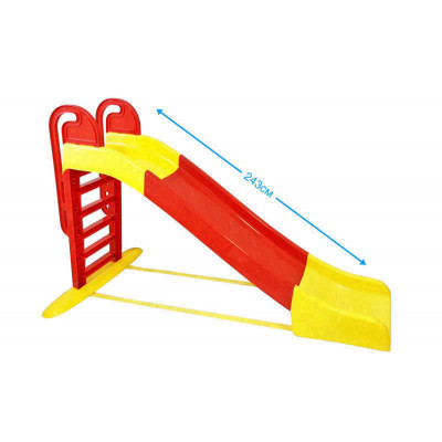 Гірка велика для катання дітей 243 см 014550 DOLONI - Жовто-червона