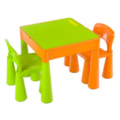 Tega Baby Mamut столик і дdа стільчики - Green+Orange
